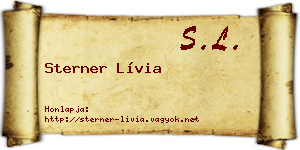 Sterner Lívia névjegykártya